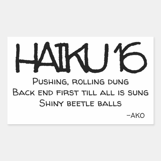 HAIKU 16 RECTANGULAR STICKER (Front)