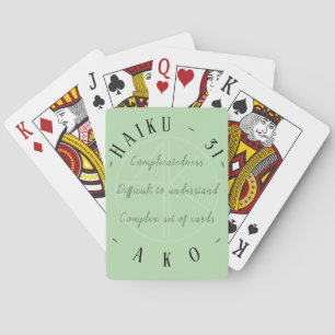 HAIKU 31 PLAYING CARDS