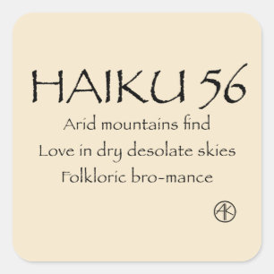 HAIKU 56 SQUARE STICKER