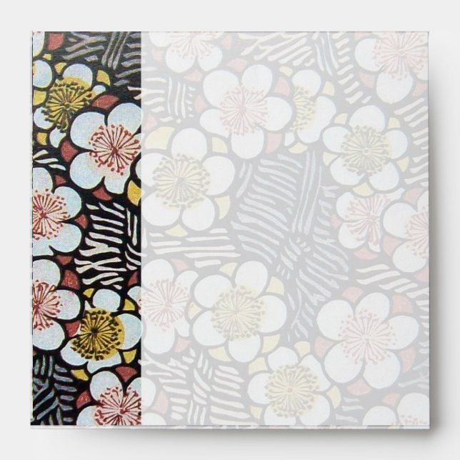 HAIKU/ BLACK WHITE PINK SPRING FLOWERS ENVELOPES (Front)