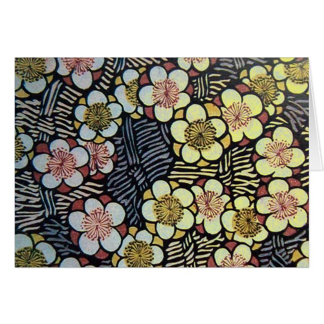 HAIKU/ BLACK WHITE PINK YELLOW SPRING FLOWERS (Front Horizontal)