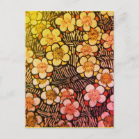 HAIKU/ BLACK WHITE PINK YELLOW SPRING FLOWERS