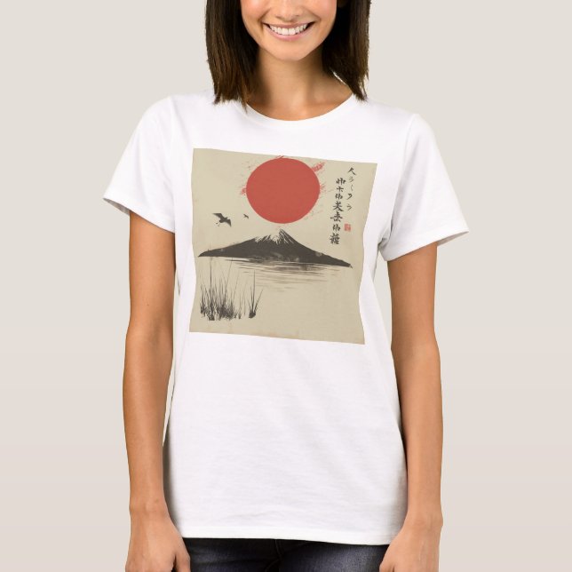 Haiku Harmony Tee - Minimalistic Poem Japanese (Front)