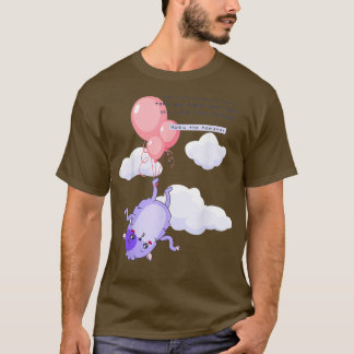 Haiku the Hamster Hot Pink Balloons Float T-Shirt