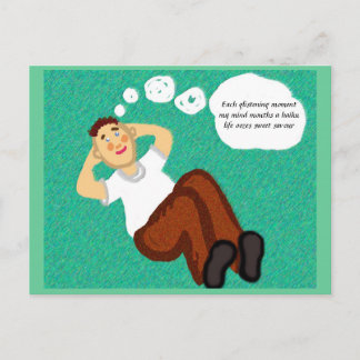 Haiku zen poetry postcard