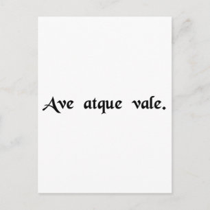 Hail and farewell. postcard