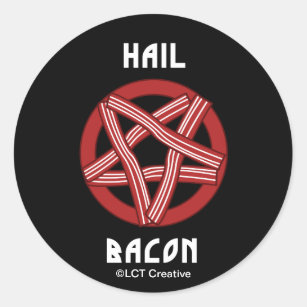 Hail Bacon Classic Round Sticker