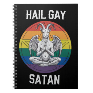 Hail Gay Satan Funny Goth Gothic Goat LGBTQ Notebook
