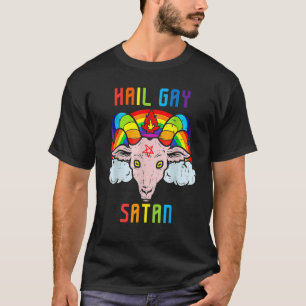 Hail Gay Satan LGBT Goth Gay Pride Baphomet 1 T-Shirt