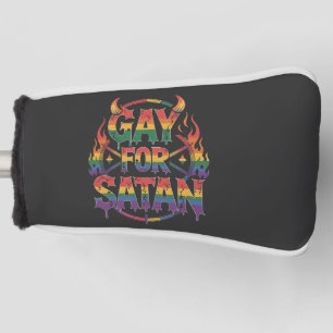 Hail Gay Satan Rainbow Baphomet Devil Goat LGBTQ Golf Head Cover