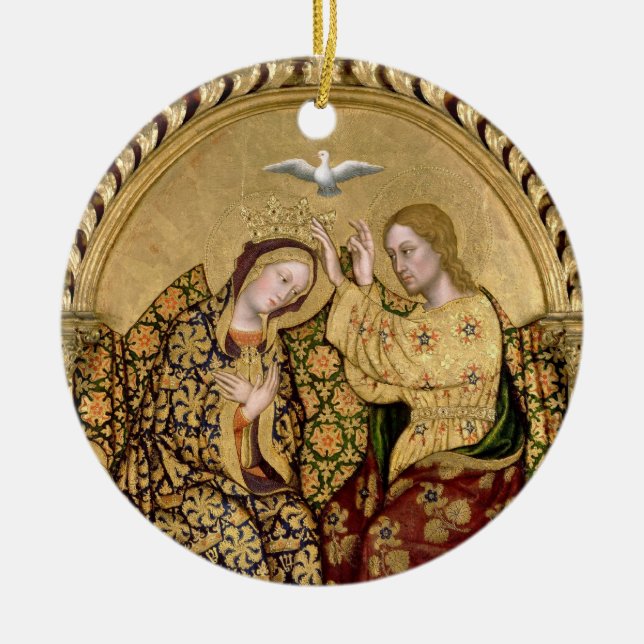 HAIL HOLY QUEEN CERAMIC TREE DECORATION (Front)