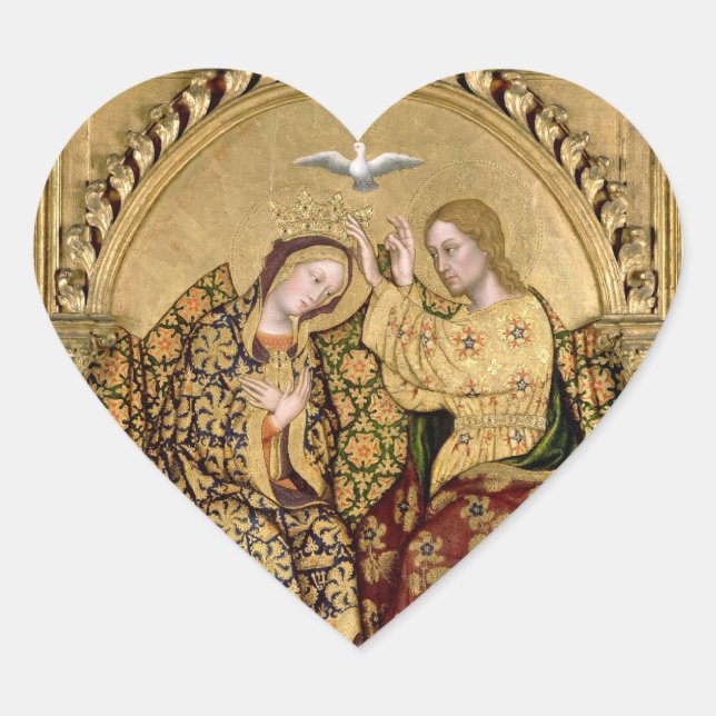 HAIL HOLY QUEEN HEART STICKER (Front)