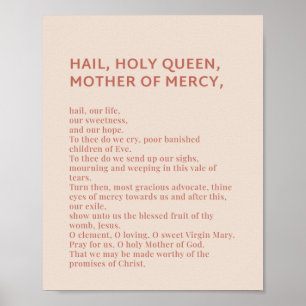 Hail, holy Queen Prayer Poster