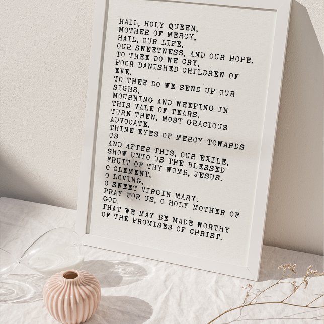Hail, holy Queen Prayer Poster (Creator Uploaded)