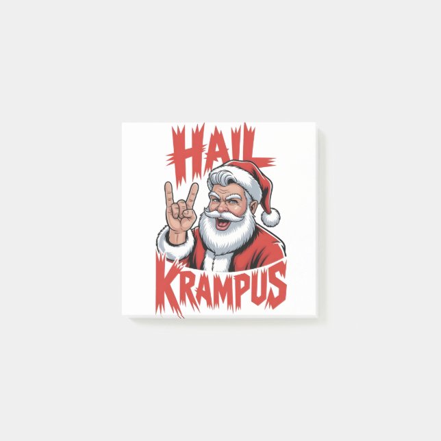 Hail Krampus Devil Horn Krampus Rock  Post-it Notes (Front)