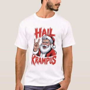 Hail Krampus Devil Horn Krampus Rock T-Shirt