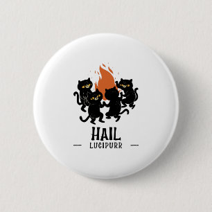 Hail Lucipurr 6 Cm Round Badge