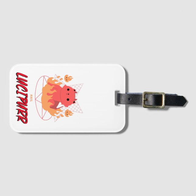 Hail Lucipurr Luggage Tag (Front Horizontal)