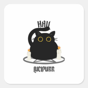 Hail Lucipurr Square Sticker