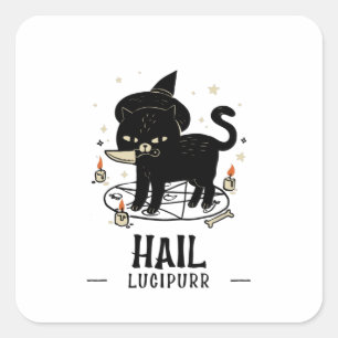 Hail Lucipurr Square Sticker