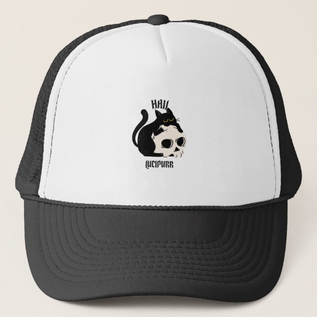 Hail Lucipurr Trucker Hat (Front)