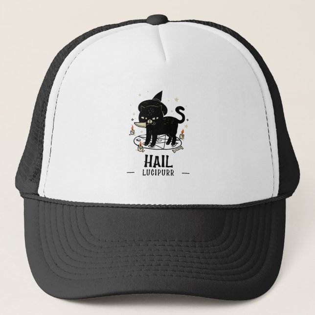 Hail Lucipurr Trucker Hat (Front)
