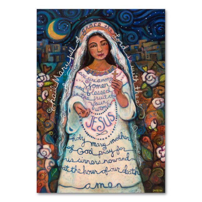 Hail Mary, Ave Maria prayer card (Front)