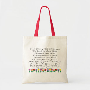 Hail Mary Catholic Prayer Gifts & Cards Tote Bag