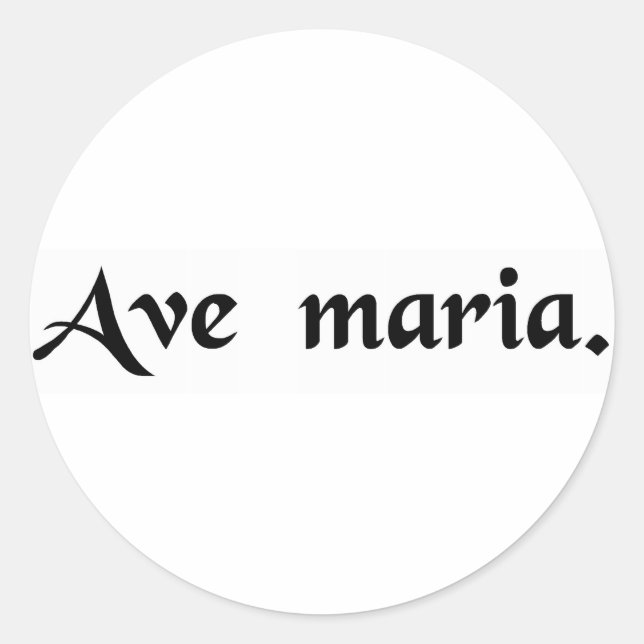 Hail Mary Classic Round Sticker (Front)