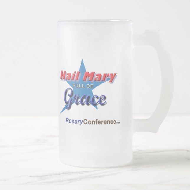Hail Mary Frosted Glass Mug (Right)