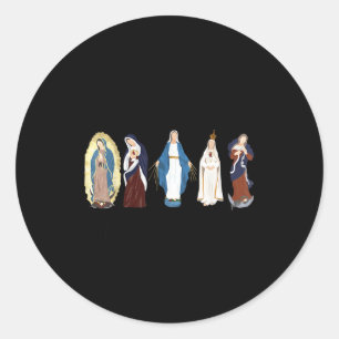 Hail Mary Full Of Grace, Blessed Virgin Mary, Bibl Classic Round Sticker