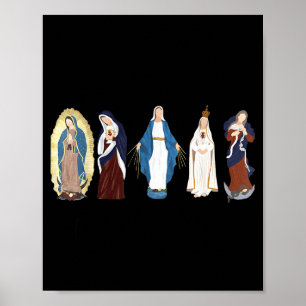 Hail Mary Full Of Grace, Blessed Virgin Mary, Bibl Poster