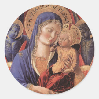 HAIL MARY FULL OF GRACE CLASSIC ROUND STICKER