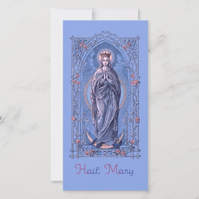 Hail Mary, Full of Grace Prayer Card (Front)