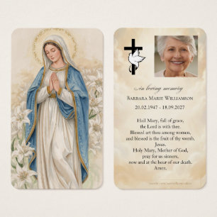 Hail Mary Funeral Prayer Card