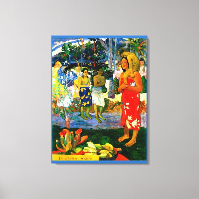 Hail Mary (Ia Orana Maria) (1891) by Paul Gauguin Canvas Print (Front)