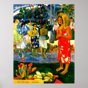 Hail Mary (Ia Orana Maria) (1891) by Paul Gauguin Poster