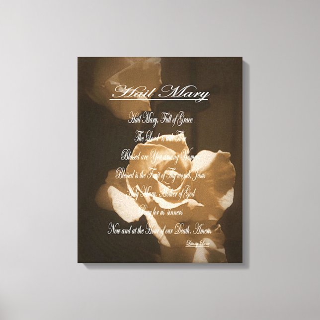 Hail Mary Prayer  Canvas Print (Front)
