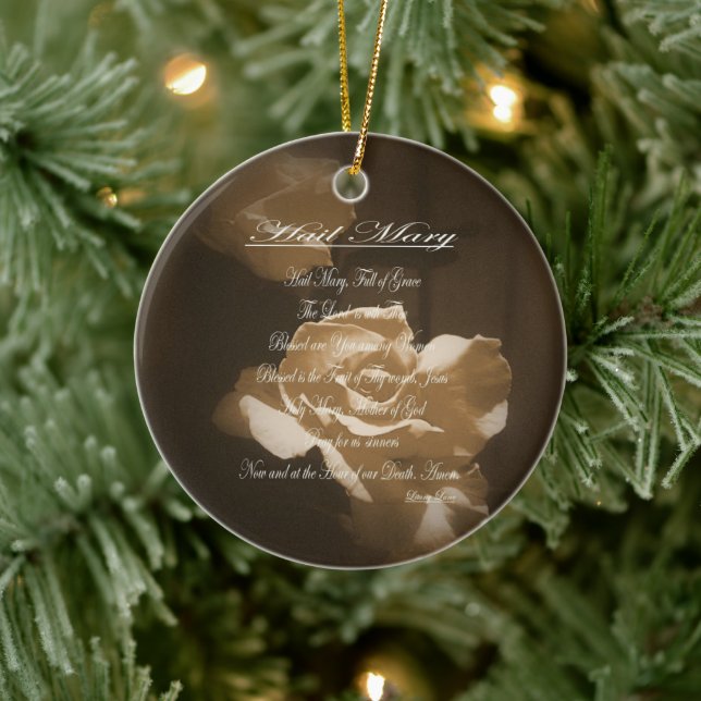 Hail Mary Prayer Ceramic Tree Decoration (Tree)