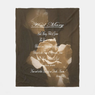 Hail Mary Prayer Fleece Blanket