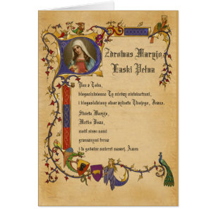 Hail Mary Prayer in Polish