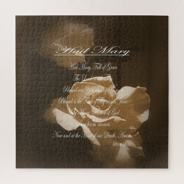 Hail Mary Prayer Jigsaw Puzzle (Vertical)