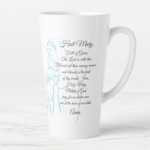 Hail Mary Prayer Latte Mug