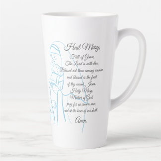 Hail Mary Prayer Latte Mug