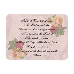 Hail Mary Prayer Magnet