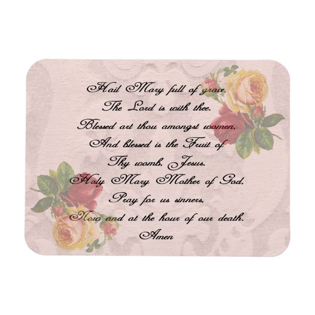 Hail Mary Prayer Magnet (Horizontal)