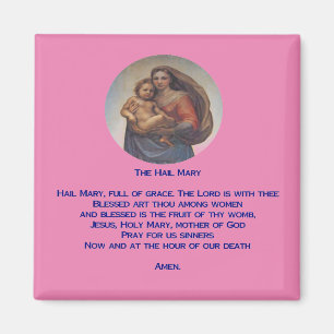Hail Mary Prayer Magnet