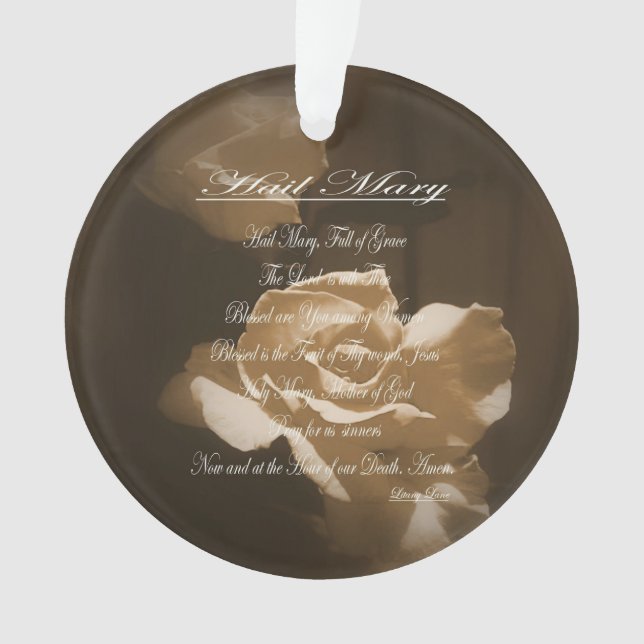 Hail Mary Prayer Ornament (Front)