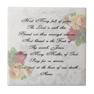 Hail Mary Prayer Tile