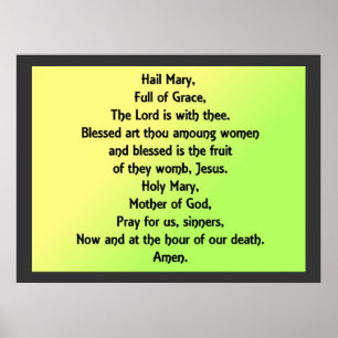 Hail Mary Print Poster variety of papers sizes!